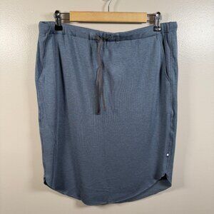 Kit and Ace Brushed Drawstring Skirt Size Large Blue Comfy Travel Active